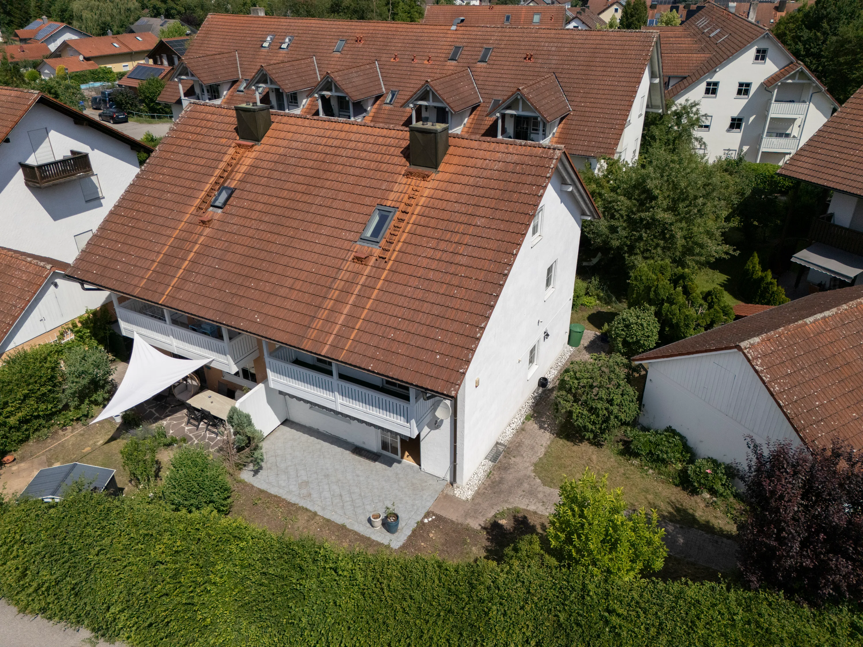 Einfamilienhaus, Luftaufnahme